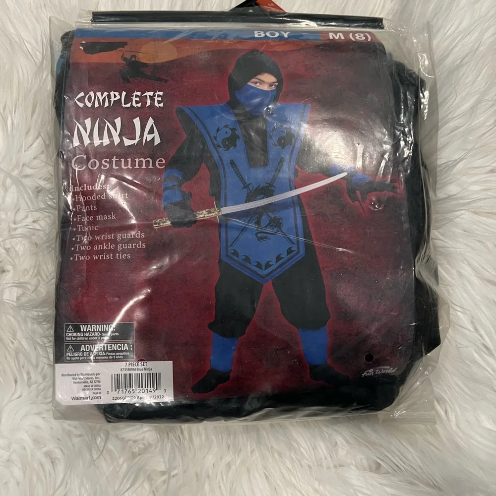 NEW‎ Blue Complete Ninja Costume Halloween Boys
